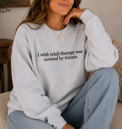 Retail Therapy Embroidered Crewneck