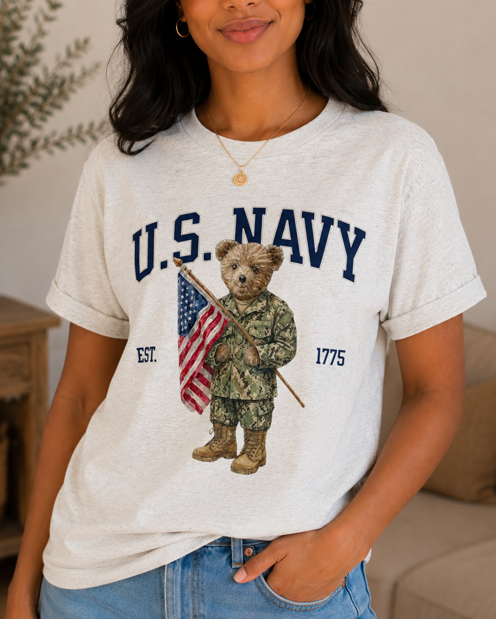 Patriotic Sailor Bear Tee