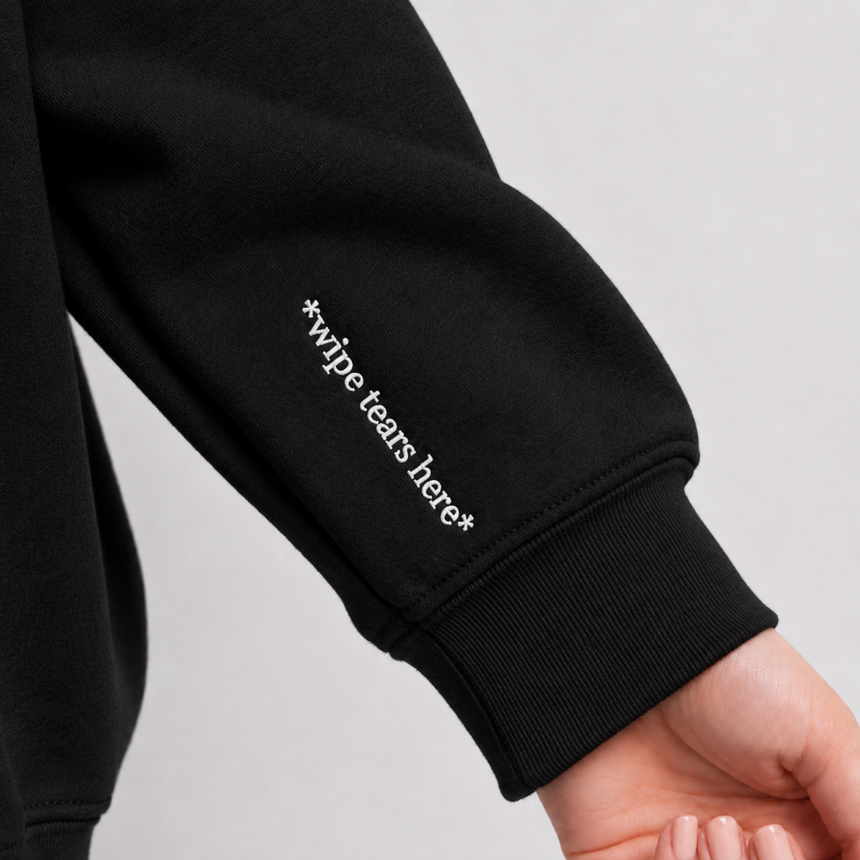 Depression Era Embroidered Crewneck Black