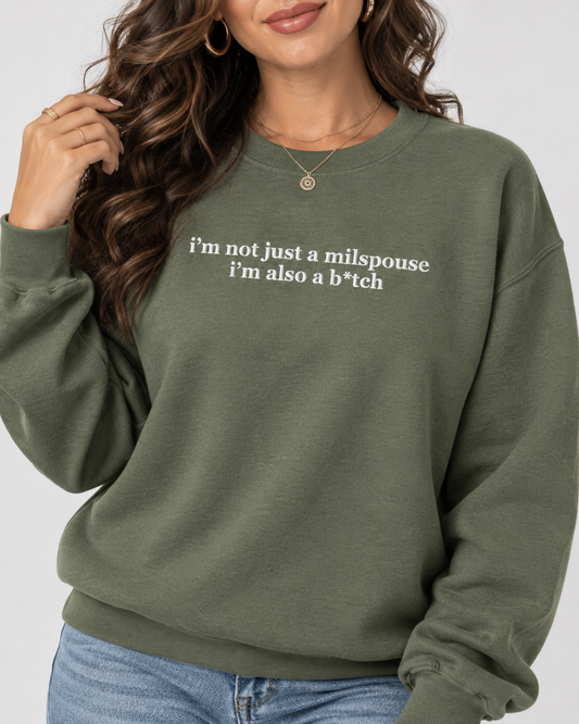 Also a B*tch Embroidered Crewneck