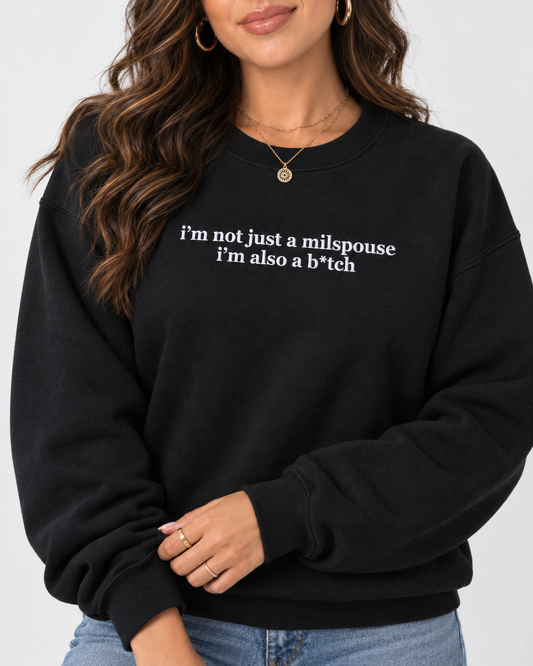 Also a B*tch Embroidered Crewneck