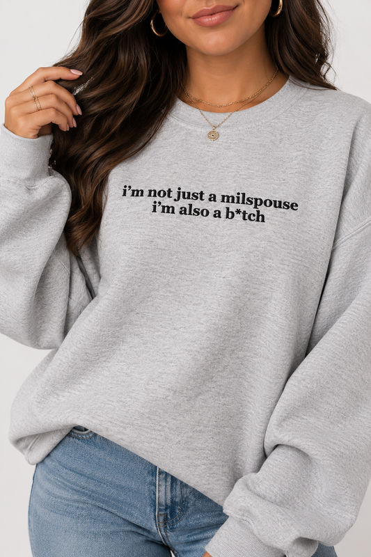 Also a B*tch Embroidered Crewneck