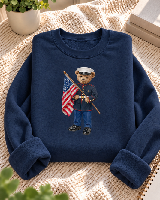 Marine Dress Bear Crewneck