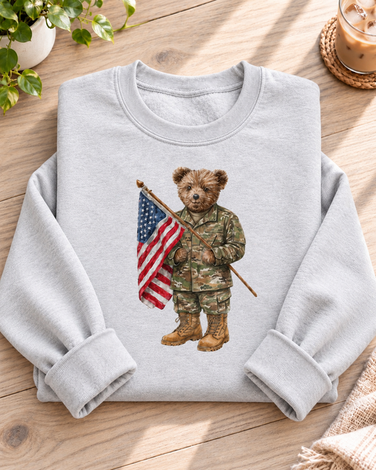 Camo Bear Crewneck