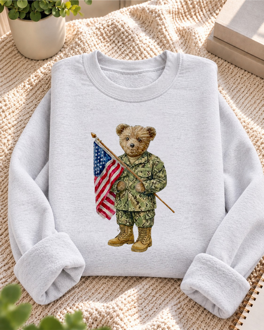 Navy Bear Crewneck