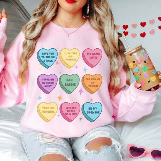 Candy Hearts Crewneck